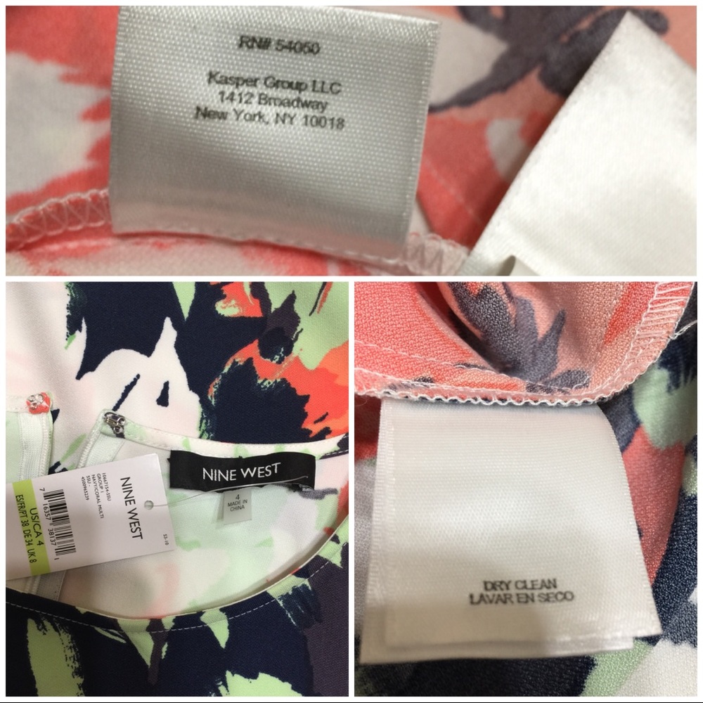 Nine West Long Sleeve Puff Printed T-Shirt Dress - Picture 7 of 8